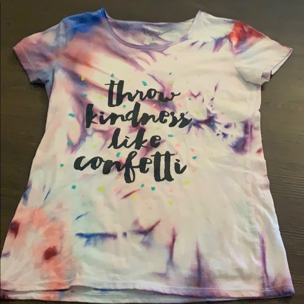 Throw kindness like confetti tie-dye t-shirt